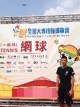 本校李祈震參加104年大運會一般組網球賽男子單打全國32強總決